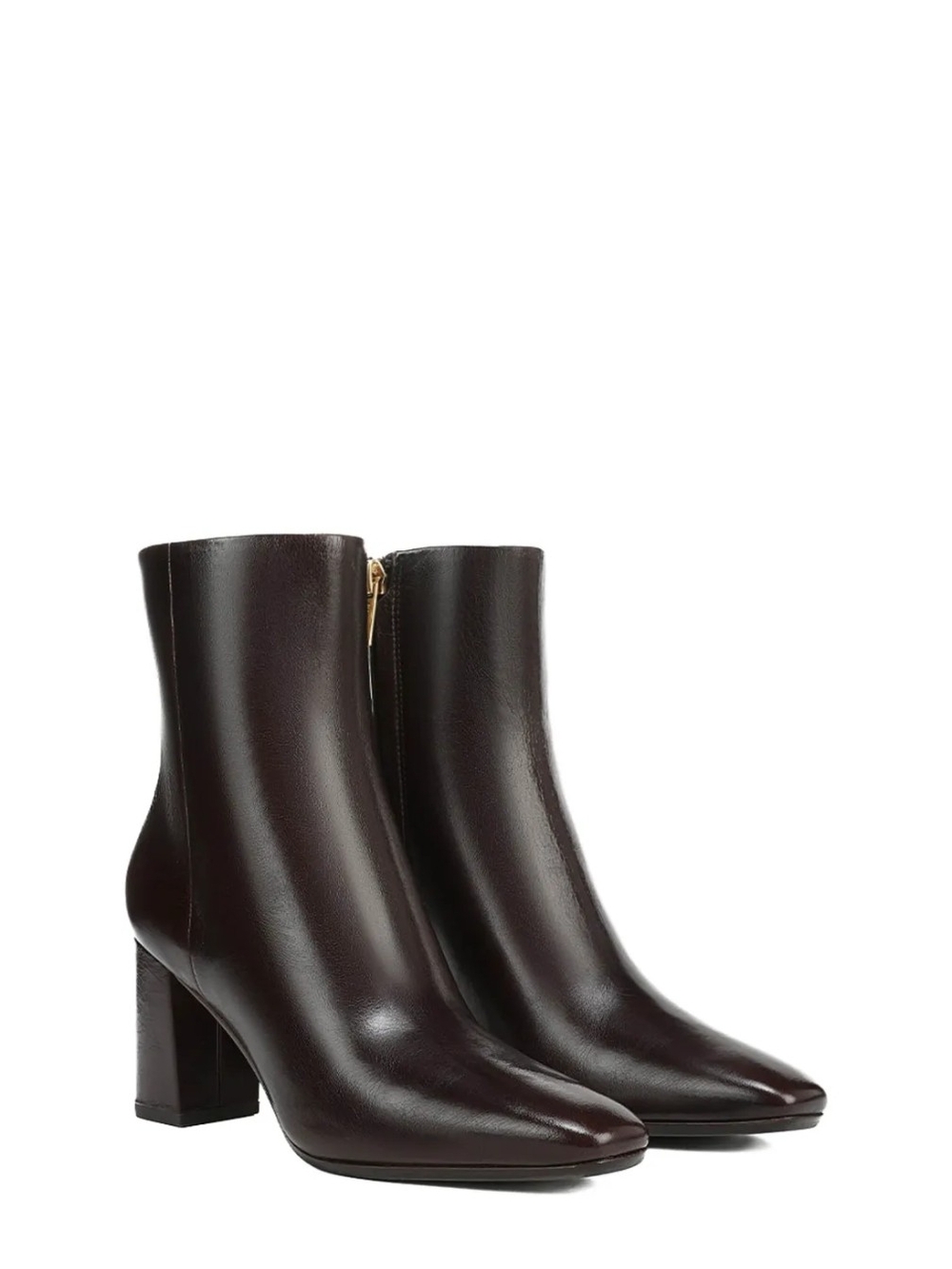 Veronica Beard Leather Block Heel Ankle Boots